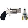 NAA PUG DP Ported Handgun .22 Mag 5rd Capacity 1" Barrel Silver with Black Grips