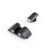Night Fision 3 Dot Night Sights for Glock Models 17/19 -White Front Ring/White Square Rear