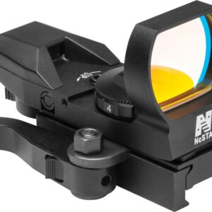 NcStar Black Four Reticle Green Reflex Sight with Quick Release Mount UPC 848754011138
