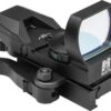 Ncstar black and red four reticle reflex sight with quick release mount 848754001238