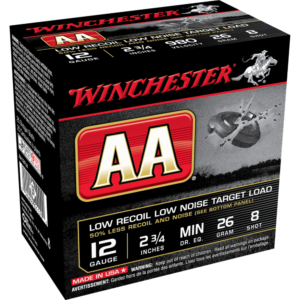 Winchester AA Target 12ga 2-3/4" #8 Shotgun Shells - 25/ct 020892011250