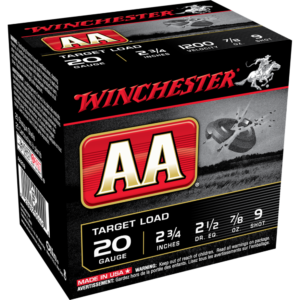 ** Winchester AA Target 20 Gauge 2/4" Shotshells - #9 Shot Rounds ** 020892004450