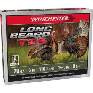 ** Winchester Long Beard TSS 20ga Shotshells" | 1/16oz | 1100 fps | #8 Shot | Pack of 5 ** 020892029033