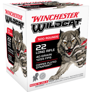 Winchester Wildcat .22LR 40gr CPHP Rimfire Ammo - 500 Rounds