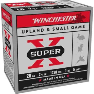 Winchester Super-X 20ga High-Brass Shotshells #5 25ct 020892000964