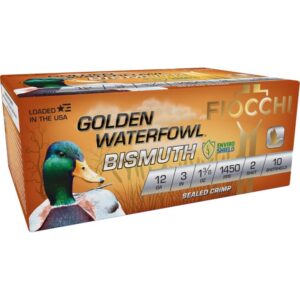 ** Fiocchi Golden Waterfowl Bismuth 12ga 3" Shotgun Shells - #2 Shot (10 Rounds) ** 762344713069