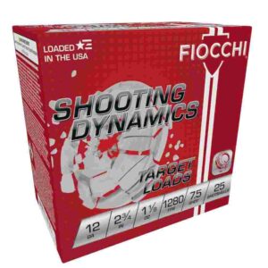 ** Fiocchi Shooting Dynamics 12 Gauge Shotshells/4", 1/8 oz, 1280 fps, #7.5 (25 Rounds) ** 762344712796