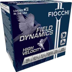 Fiocchi High Velocity Shotshells 16ga 2/4" 1/8oz #7.5 Hi Velocity 25/ct 762344700816