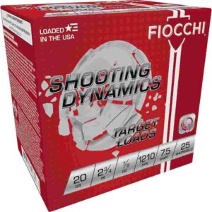 Fiocchi 20ga Shotshells 2-3/4" 7/8 oz #7.5 1210 fps - 25 Pack 762344710839