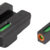 Truglo TFX Pro Tritium/Fiber-Optic Day/Night Sights Fit FNH FNP-9|FNX-9|FNS-9|FNS-9 Compact - Front Outline Orange/Rear Green