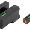 Truglo TFX Pro Tritium/Fiber-Optic Day/Night Sights Fit Novak LoMount cut .260 front / .500 rear - Orange Outline Front/Rear Green