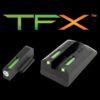 Truglo TFX Tritium/Fiber-Optic Day/Night Sights Fits Ruger SR9 / SR9C SR40 / SR40C SR45 - White Outline Front/Rear Green
