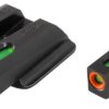Truglo TFX Pro Next Gen Tritium & Fiber Optic Xtreme Handgun Sight - Ruger LC9|Ruger LC9s|Ruger LC380 - White Orange Front/Rear Green