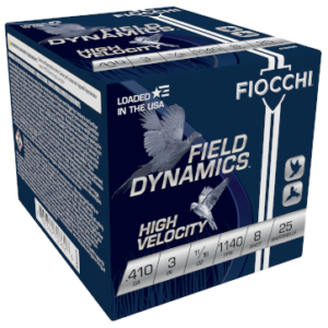 ** Fiocchi High Velocity .410 Gauge Lead Shot Shells" Length, 11/16 oz, Size 8 Rounds ** 762344703626