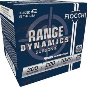 Fiocchi 300BLKMB Range Dynamics 300 Blackout 220gr Sierra MatchKing BTHP - 25 Rounds Per Box, 20 Boxes Per Case 762344711690