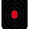 Birchwood Casey 35601 Dirty Bird  Silhouette Tagboard Hanging Pistol 12" x 18" Black/Red White Impact Splatter 100 Per Pkg