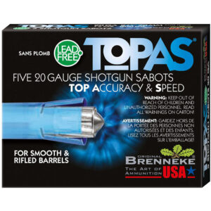 Brenneke TOPAS Lead Free Sabot 20ga 2.75" shotgun shells