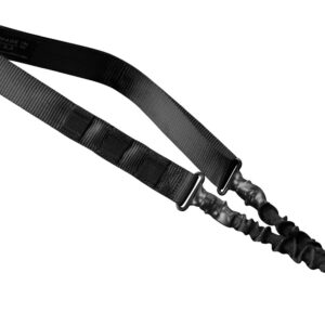 Phase 5 Weapon Systems SLGBLK Single Point Sling Adjustable Bungee Black Nylon Strap w/Elastic Shock-Cord for Rifle/Shotgun