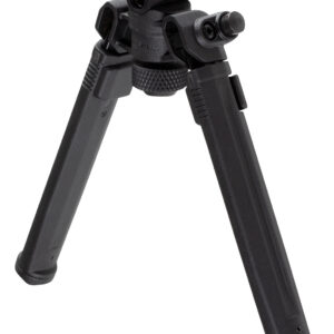 Magpul MAG941-BLK Bipod  1913 Picatinny Rail Attachment, Black Mil-Spec Anodized Aluminum, 6.80-10.30" Vertical Adjustment, Rubber Feet for AR-Platform