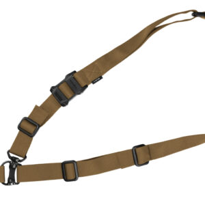 Magpul MAG953-COY MS4 QDM Sling made of Coyote Nylon Webbing with 1.25" W, Adjustable One-Two Point Design & Swivels for AR Platforms