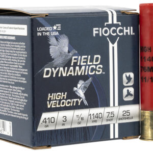 ** Fiocchi High Velocity .410 Gauge Field Dynamics Shotshells" 11/16oz 7.5 Shot Rounds per Box ** 762344703619