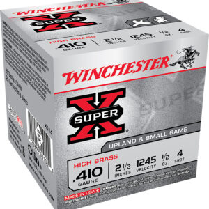 Winchester Super X Heavy Game Load Shotgun Shells - .410 Gauge, 2.5" Length, 1/2 oz #4 Shot Rounds per Box (10 Boxes per Case)** ** 020892001008