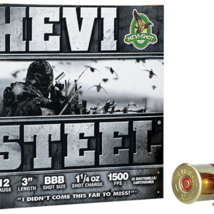 HEVI-Shot HEVI-Steel 12 Gauge 3" BBB Shot ammunition box