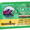 Sierra 1729 MatchKing  6.5Creedmoor 130gr Hollow Point Boat Tail 100/Box