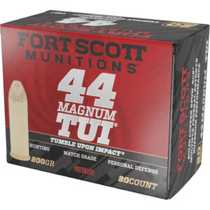 Fort Scott Munitions .44 Magnum Tumble Upon Impact (TUI) Pistol Ammo - 200 Grain, 20 Rounds**

** 758381721693