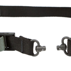 Blue Force Gear VCAS2TO1RED125AABK Vickers 221  made of Black Cordura with 54"-64" OAL, 1.25" W, One-Two Point Design & RED Swivel for AR Platform