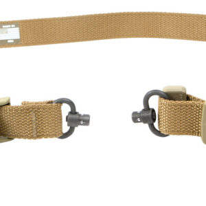 Blue Force Gear VCAS2TO1RED125AACB Vickers 221 made of Coyote Tan Cordura with 54"-64" OAL, 1.25" W, One-Two Point Design & RED Swivel for AR Platform
