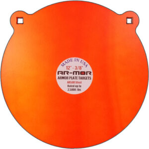 AR-MOR 12" AR500 STEEL GONG - 3/8" THICK STEEL ORANGE ROUND