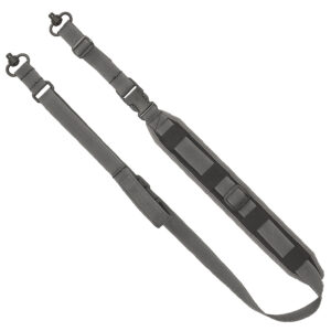 GrovTec US Inc GTSL128 QS 2-Point Sentinel with Wolf Gray Finish, Adjustable Design & Push Button Swivels for Rifle/Shotgun