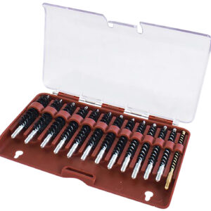 Tipton 615333 Bore Brush Set  .17-.45 Cal Rifle Firearm 8-32/5-40 Thread Stainless Steel Nylon Bristles Bronze Includes Storage Box