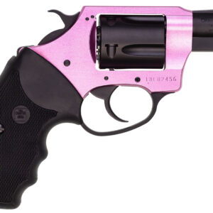 Charter Arms Pink Lady .38 Special 5-Round Revolver with 2" Black Steel Barrel, Black Cylinder, Black/Pink Aluminum Frame, and Rubber Grip 678958538359