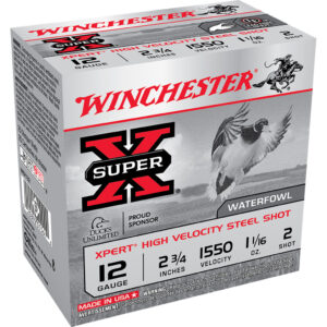 ** Winchester Super-X Xpert Hi-Velocity Steel 12 Gauge Shotshells" | 1 1/16 oz. | #2 Shot | 25 Rounds ** 020892015616