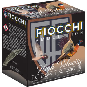 ** Fiocchi High Velocity 12 Gauge Hunting Loads" | 1 1/4 oz | #6 Shot | 25 Rounds ** 762344700274