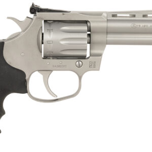 Colt King Cobra Target .22 LR Revolver - 6-Shot, 4.25" Matte Stainless Steel Barrel, Black Hogue Grip, Exposed Hammer 098289001511