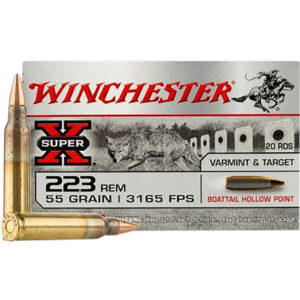 Winchester Super-X .223 Remington 55 Grain BTHP Rifle Ammunition - 20 Rounds 020892230552
