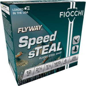 ** Fiocchi Flyway Speed Teal Shotgun Shells Gauge, 2.75", 1 1/8 oz, #4 Steel Shot Rounds ** 762344713151