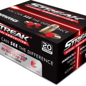 ** Ammo Inc Streak Visual Red 40S&W 180gr Jacketed Hollow Point - 20 Rounds per Box

** 818778021000