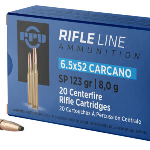 PPU 6.5x52mm Carcano Soft Point Rifle Ammunition - 123gr - 20 Rounds per Box 8605003812692
