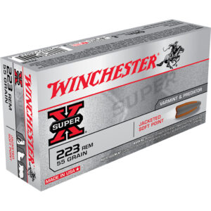 Winchester Super-X .223 Remington 55 Grain Pointed Soft Point Rifle Ammo - 20 Rounds 020892200296