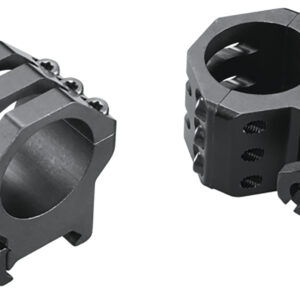 Weaver Mounts 48350 Six-Hole Skeleton Rings  Matte Black 1" High