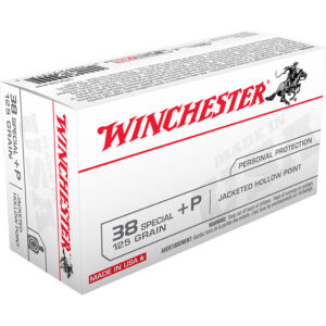 Winchester USA Pistol Ammo 38 Spl 125 gr. Jacketed HP 50 rd. 020892213173