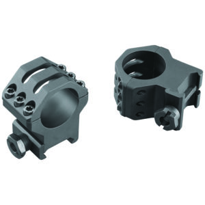 Weaver Mounts 99690 Six-Hole Picatinny Rings  Matte Black 1" Extra High