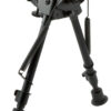 Harris Bipods LMS Swivel L Swivel Stud, 9-13", Black Steel/Aluminum, Notched Legs, Rubber Feet