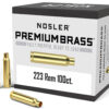 Nosler 10098 Premium Brass Unprimed Cases 223Rem Rifle Brass 100/Box