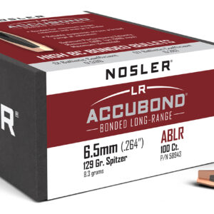 Nosler 58943 AccuBond Long Range 6.5Creedmoor 129gr Spitzer Point 100/Box