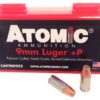 ** ATOMIC 9MM LUGER +P 124GR JHP Ammunition - 50 Rounds per Box

** 858767004096